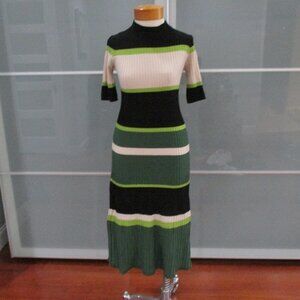 Hobemty Striped Midi Sweater Dress